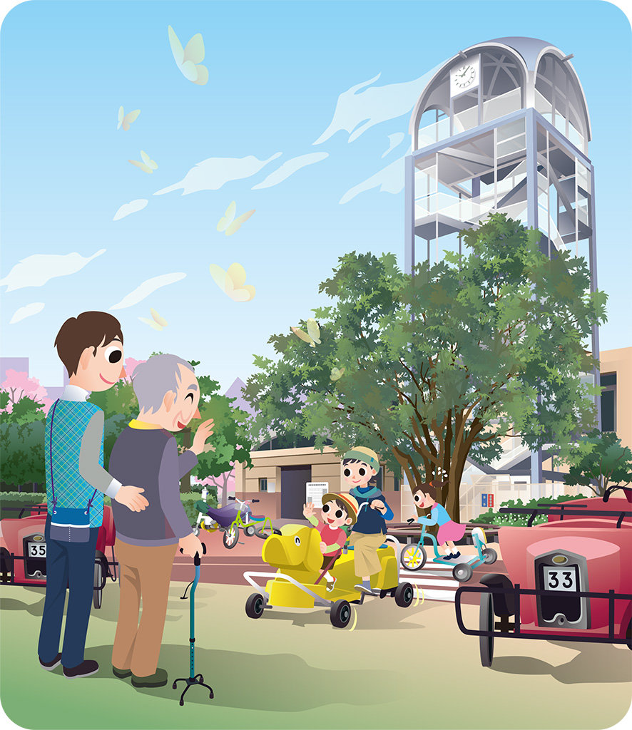 尾張広域緑道フレッシュパーク　イラスト